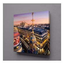 Technopa Işıklı Şehir 120x120 cm Kanvas Tablo
