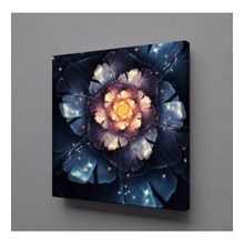Technopa Işıltılı Çiçek 90x90 cm Kanvas Tablo