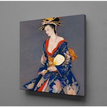 Technopa Japon Kadın Temalı 110x110 cm Kanvas Tablo