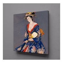 Technopa Japon Kadın Temalı 40x40 cm Kanvas Tablo