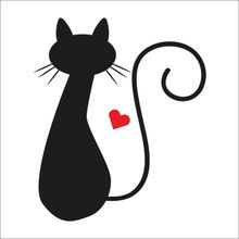 Technopa Kalpli Kedi 100 cm Folyo Duvar Stickerı