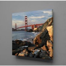 Technopa Kayalıklar Arasında Köprü 70x70 cm Kanvas Tablo