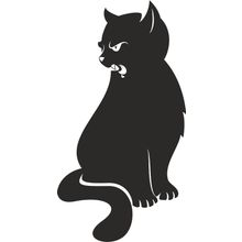Technopa Kedi 60 cm Folyo Duvar Stickerı