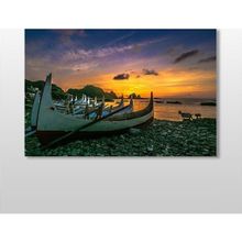 Technopa Kıyı Sandal 60x40 cm Kanvas Tablo