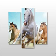 Technopa Koşan Atlar 111x120 cm Kanvas Tablo