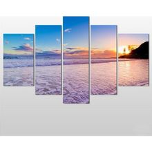 Technopa Kumsal Gün Batımı 225x130 cm Kanvas Tablo