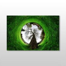 Technopa Küre Çimenlik 120x80 cm Kanvas Tablo
