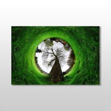 Technopa Küre Çimenlik 75x50 cm Kanvas Tablo