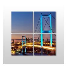 Technopa Mavi Yansıma Istanbul Köprü 140x140 cm Kanvas Tablo