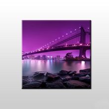 Technopa Mor Yansıtması Köprü 80x80 cm Kanvas Tablo