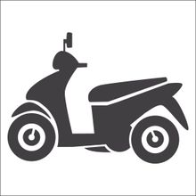 Technopa Motosiklet 20 cm Folyo Duvar Stickerı