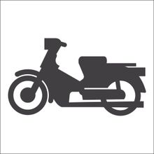 Technopa Motosiklet 50 cm Folyo Duvar Stickerı