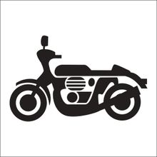 Technopa Motosiklet 70 cm Folyo Duvar Stickerı