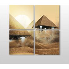 Technopa Piramitler 140x140 cm Kanvas Tablo