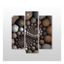 Technopa Sahilden Taşlar 97x100 cm Kanvas Tablo