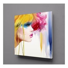 Technopa Sarı Saçlı Kız Temalı 30x30 cm Kanvas Tablo