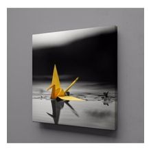 Technopa Sarı Siyah 90x90 cm Kanvas Tablo