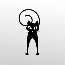 Technopa Şaşkın Kedi 20 cm Folyo Duvar Stickerı