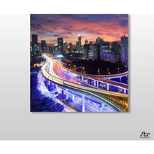 Technopa Şehir Renklendirilmiş 60x60 cm Kanvas Tablo
