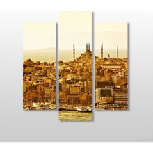 Technopa Sepya Istanbul Manzarası 84x90 cm Kanvas Tablo