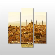 Technopa Sepya Istanbul Manzarası 97x100 cm Kanvas Tablo