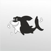 Technopa Tatlı Köpek Balığı 70 cm Folyo Duvar Stickerı