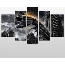 Technopa Tren Kazası 225x130 cm Kanvas Tablo