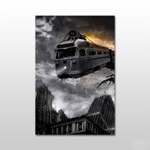 Technopa Tren Kazası 40x20 cm Kanvas Tablo