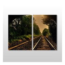 Technopa Tren Rayları 60x50 cm Kanvas Tablo