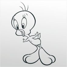 Technopa Tweety 40 cm Folyo Duvar Stickerı