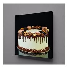 Technopa Yaş Pasta 40x40 cm Kare Kanvas Tablo