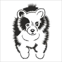 Technopa Yavru Köpek 50 cm Folyo Duvar Stickerı