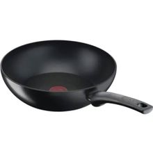 Tefal 28 cm Titanyum 3X UltimateOne İndüksiyon Tabanlı Wok Tava siyah