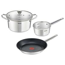 Tefal Simpleo B815S4 Siyah 20 16 28 cm Tencere ve Tava Seti