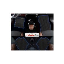 Tegin Honda Civic Euro Hatchback 2001-2003 5 Kapı Siyah Deri Mavi Kenar Paspas