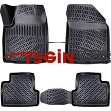 Tegin Jeep Cherokee KL 2017 3D Siyah Havuzlu Paspas