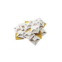 Tek-İş Beyaz 19x19x3.9 mm 50 Adet Kablo Bağı Yapışkanlı Yapışkanlı Kroşe