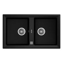 Teka Stone 90 B-TG Çift Hazneli Tegranite Metalik Siyah Eviye