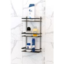 Tekno-Tel ES065 3 Katlı Siyah Banyo Rafı