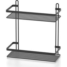 Tekno-Tel ES067 Mat Siyah 2 Katlı Banyo Rafı