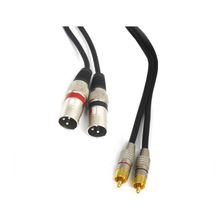 Teknogreen TKS-1101 2xXLR Erkek 2x3.5 mm Stereo Erkek 1 m Kablo