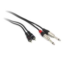 Teknogreen TKS-905 2x6.3 mm Mono Erkek 2xRca Erkek 5 m Kablo