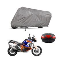 Teksin KTM 1290 Super Adventure Arka Çanta Uyumlu A+ Kalite Gri Motosiklet Brandası