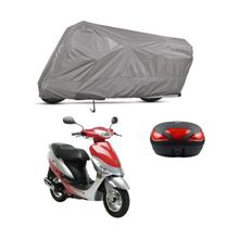 Teksin Peugeot V-Clic 50 Arka Çanta Uyumlu A+ Kalite Gri Motosiklet Brandası