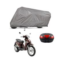 Teksin Piaggio Beverly 250 Arka Çanta Uyumlu A+ Kalite Gri Motosiklet Brandası