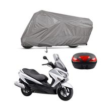 Teksin Suzuki Burgman UH 200 Arka Çanta Uyumlu A+ Kalite Gri Motosiklet Brandası