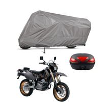 Teksin Suzuki DRZ 400 Sm Arka Çanta Uyumlu A+ Kalite Gri Motosiklet Brandası