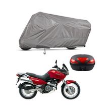 Teksin Suzuki Freewind XF 650 Arka Çanta Uyumlu A+ Kalite Gri Motosiklet Brandası