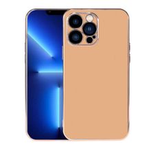Teleplus Apple iPhone 13 Pro Max Kamera Korumalı Lazer Viyana Silikon Gold Kılıf