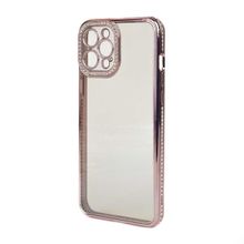 Teleplus Apple iPhone 13 Pro Max Kamera Korumalı Taşlı Mina Lazer Kapak Mavi Kılıf